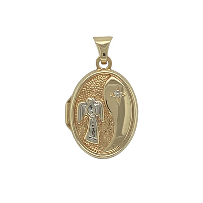 9ct Gold Angel Oval Locket