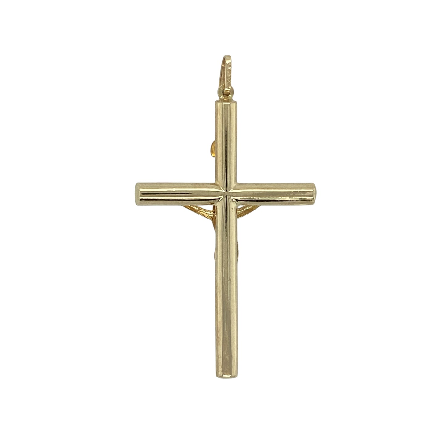 Express faith and timeless style with this pre-owned 9ct yellow gold crucifix pendant. Crafted in warm yellow gold, this classic religious symbol offers meaningful significance and enduring appeal, making it a treasured piece for everyday wear.

Design: The pendant features a traditional crucifix design, beautifully crafted with elegant proportions and timeless styling. Its classic appearance makes it suitable for both personal devotion and as a cherished jewellery piece.