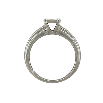 9ct White Gold & Diamond Square Cluster Ring
