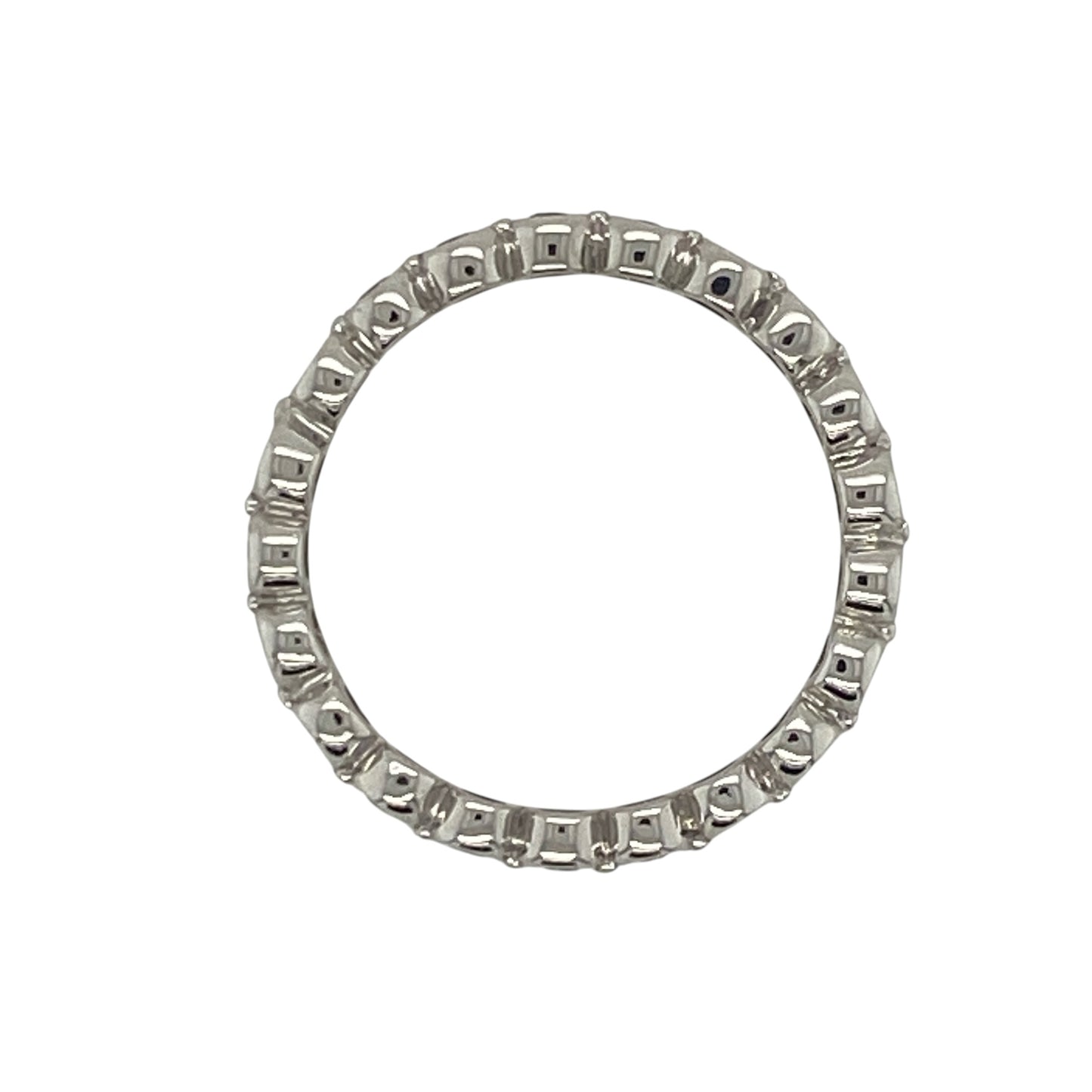 9ct White Gold & Diamond Bubble Band Ring