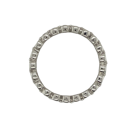 9ct White Gold & Diamond Bubble Band Ring