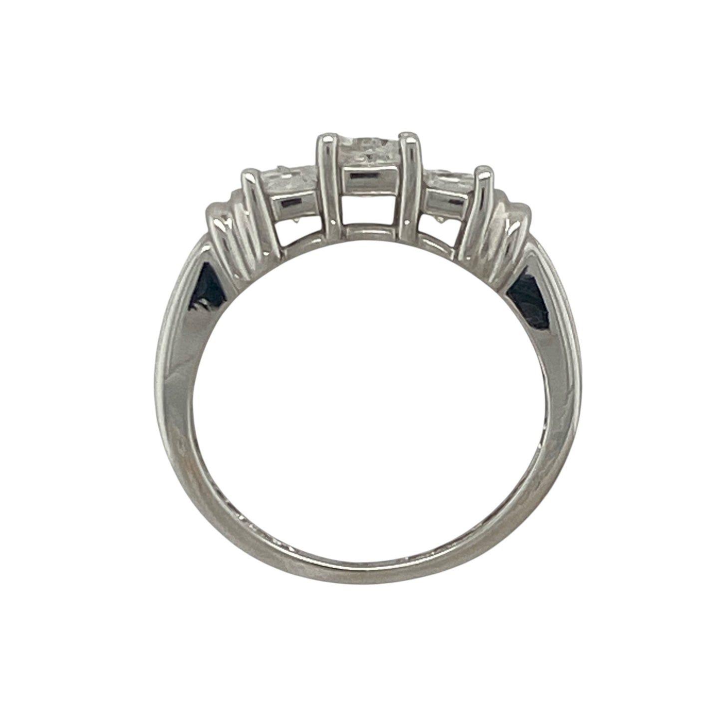 14ct White Gold & Diamond Trilogy Ring