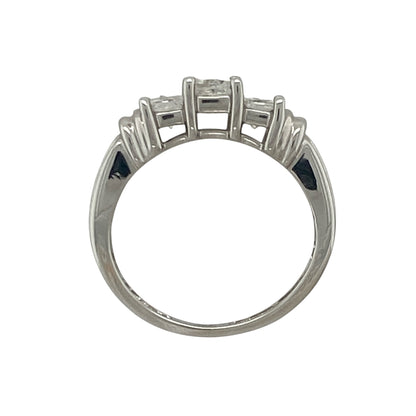 14ct White Gold & Diamond Trilogy Ring