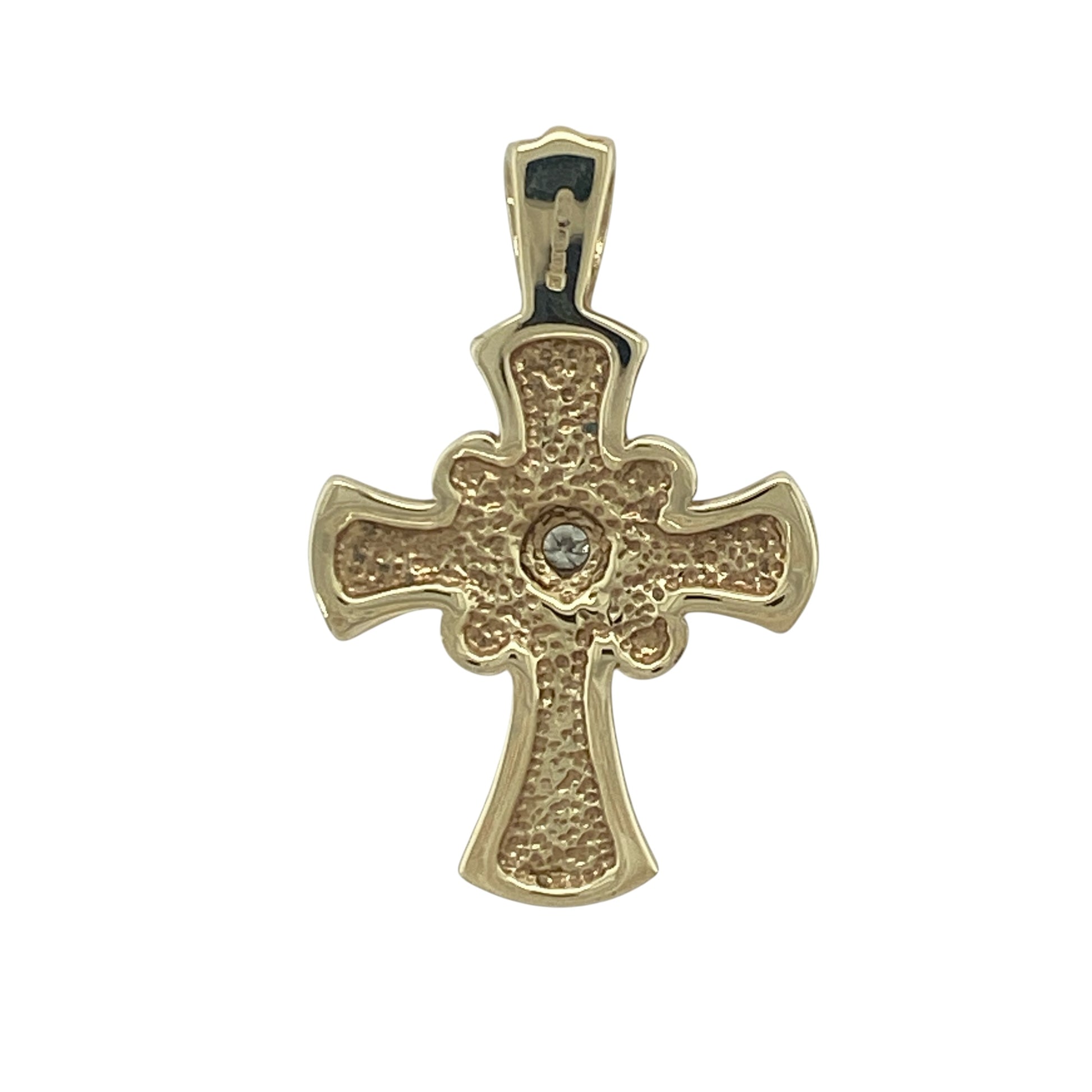 Express faith and elegance with this pre-owned 9ct yellow gold diamond cross pendant. Beautifully crafted in warm yellow gold and accented with sparkling diamonds, this timeless piece combines meaningful symbolism with refined style.

Design: The pendant features a classic cross design, enhanced with diamond detailing that adds brilliance and sophistication. The clean lines and balanced proportions create an elegant and versatile piece suitable for everyday wear or special occasions.