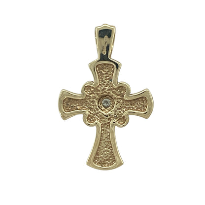 Express faith and elegance with this pre-owned 9ct yellow gold diamond cross pendant. Beautifully crafted in warm yellow gold and accented with sparkling diamonds, this timeless piece combines meaningful symbolism with refined style.

Design: The pendant features a classic cross design, enhanced with diamond detailing that adds brilliance and sophistication. The clean lines and balanced proportions create an elegant and versatile piece suitable for everyday wear or special occasions.