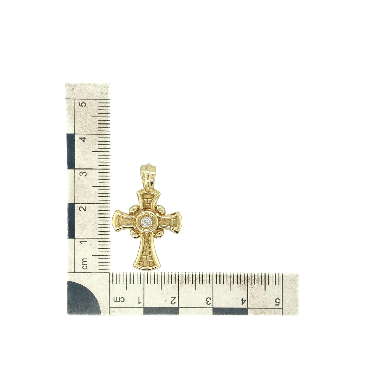 9ct Gold & Diamond Cross Pendant