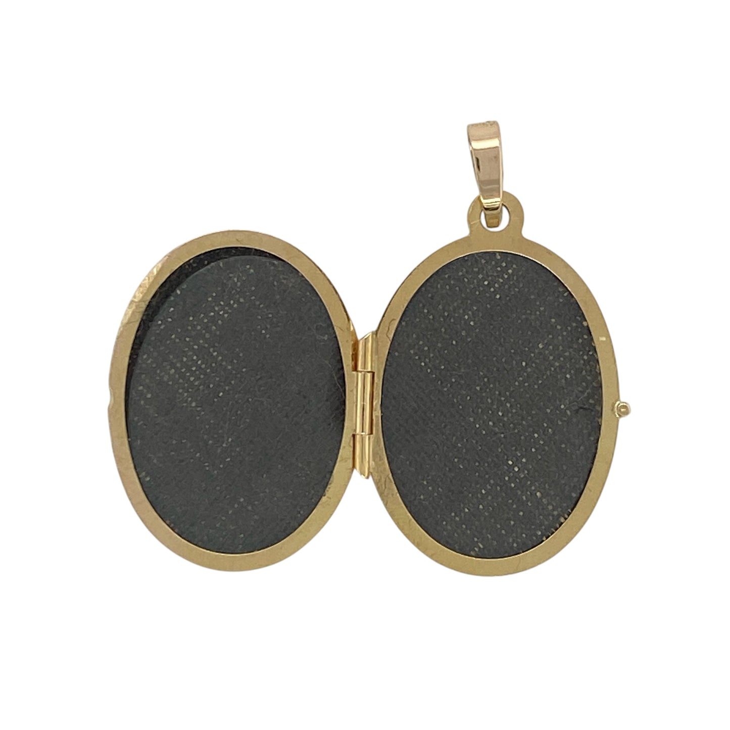 9ct Gold Flower Patterned Oval Locket