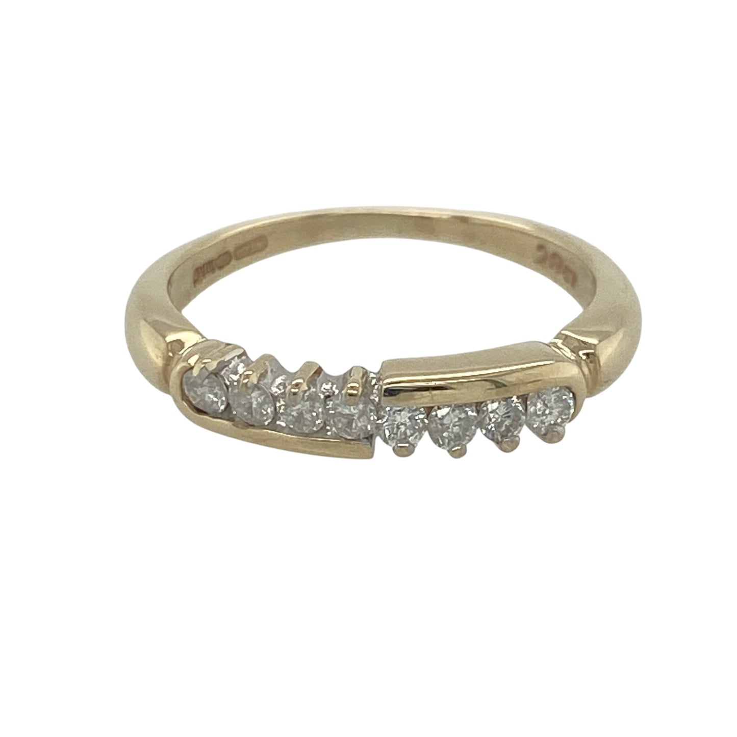 9ct Gold & Diamond Band Ring