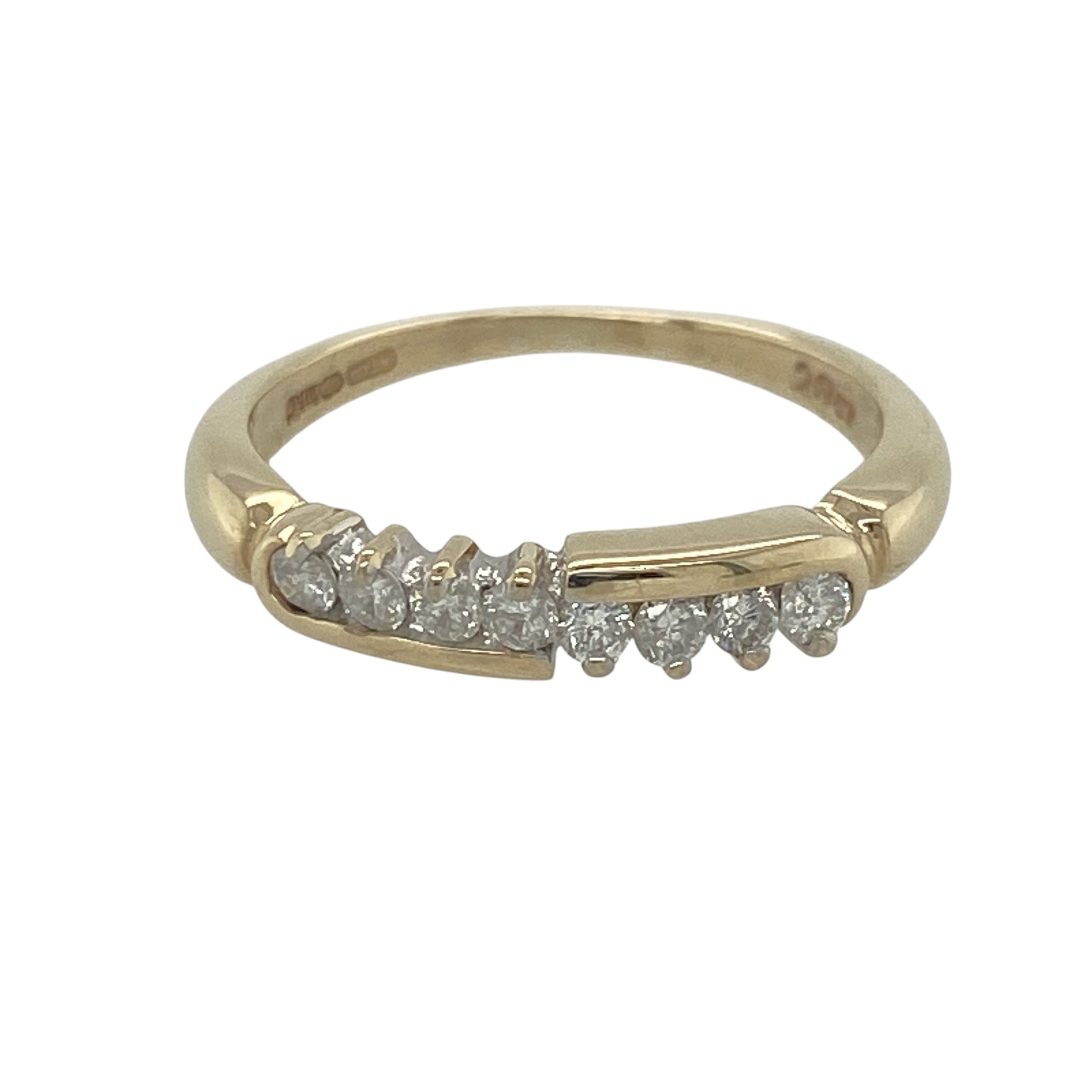 9ct Gold & Diamond Band Ring