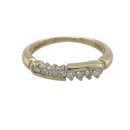 9ct Gold & Diamond Band Ring