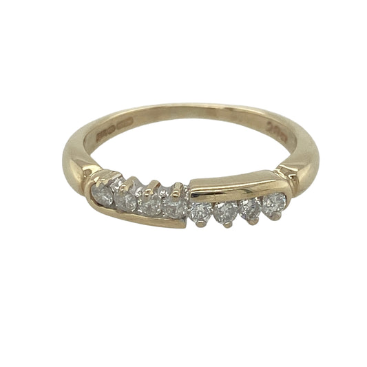 9ct Gold & Diamond Band Ring