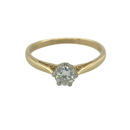 18ct Gold & Diamond Solitaire Ring