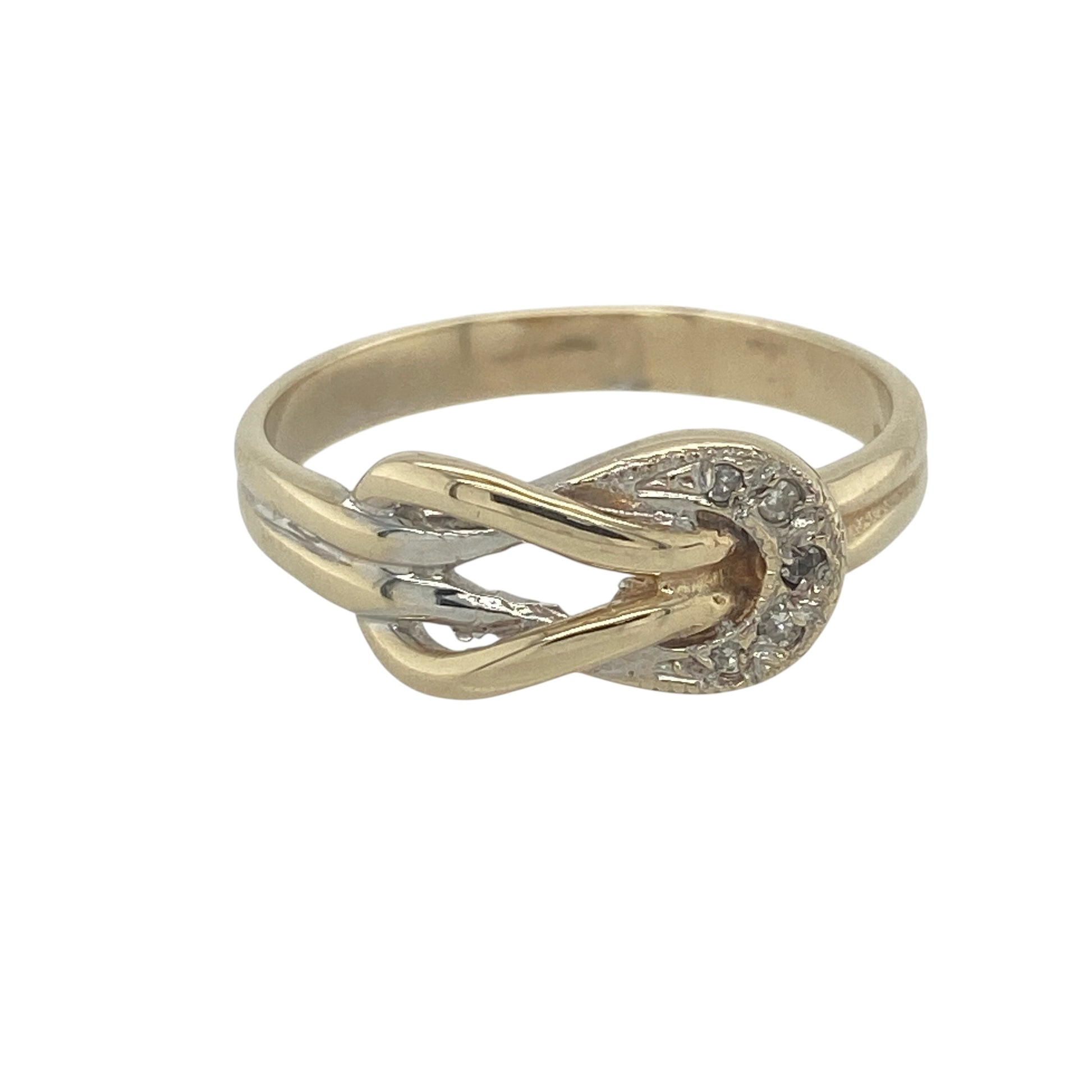 9ct Gold & Diamond Knot Ring