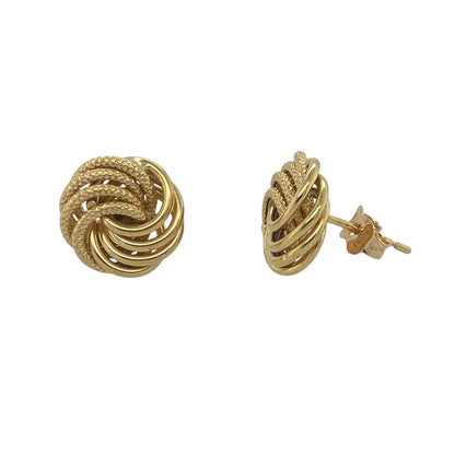 9ct Gold 12mm Knot Stud Earrings