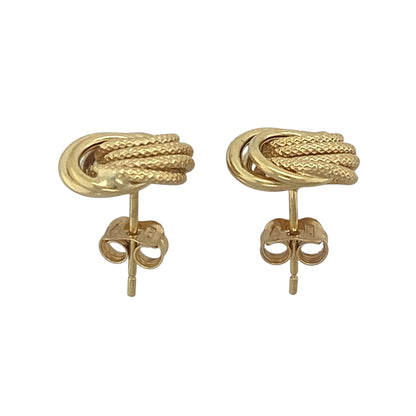 9ct Gold 12mm Knot Stud Earrings