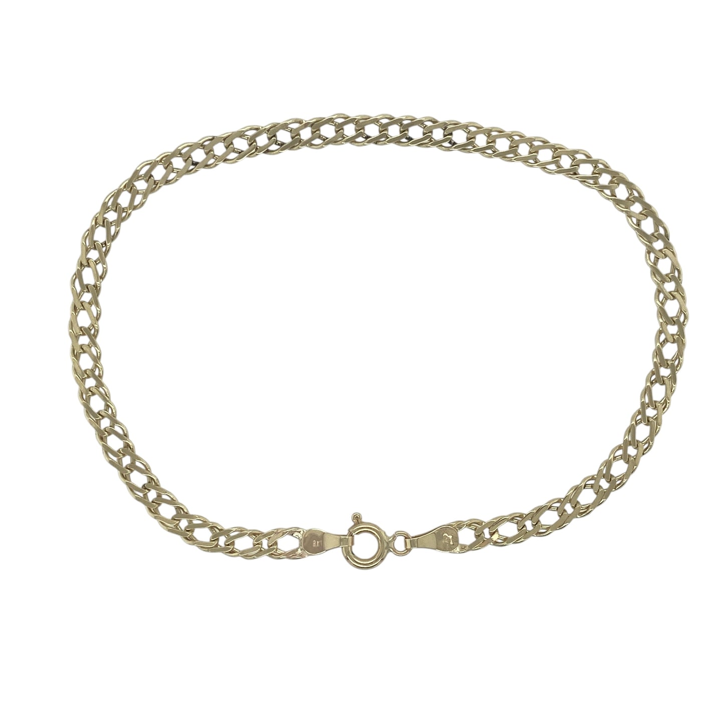 9ct Gold 8" Double Curb Bracelet