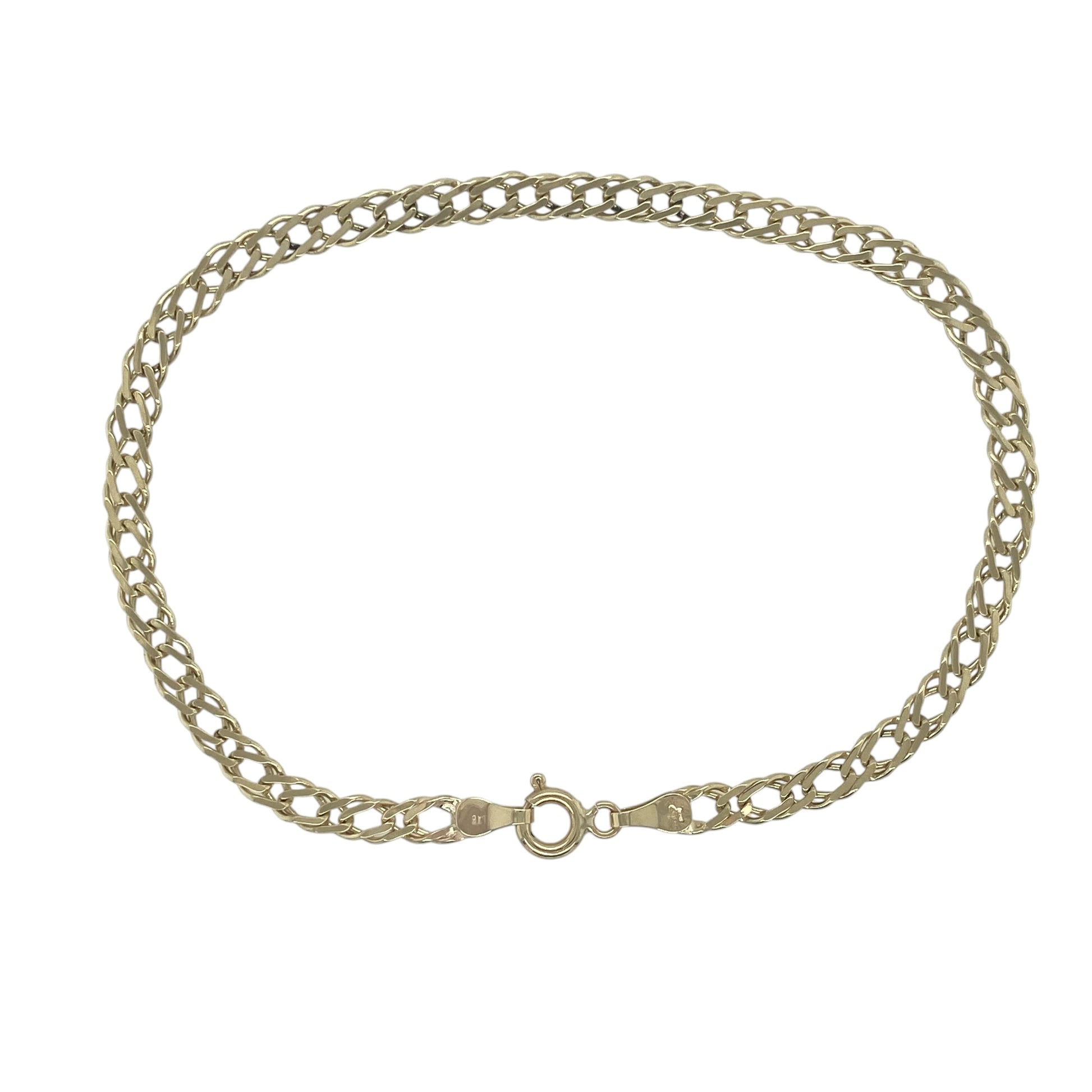 9ct Gold 8" Double Curb Bracelet