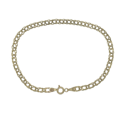 9ct Gold 8" Double Curb Bracelet