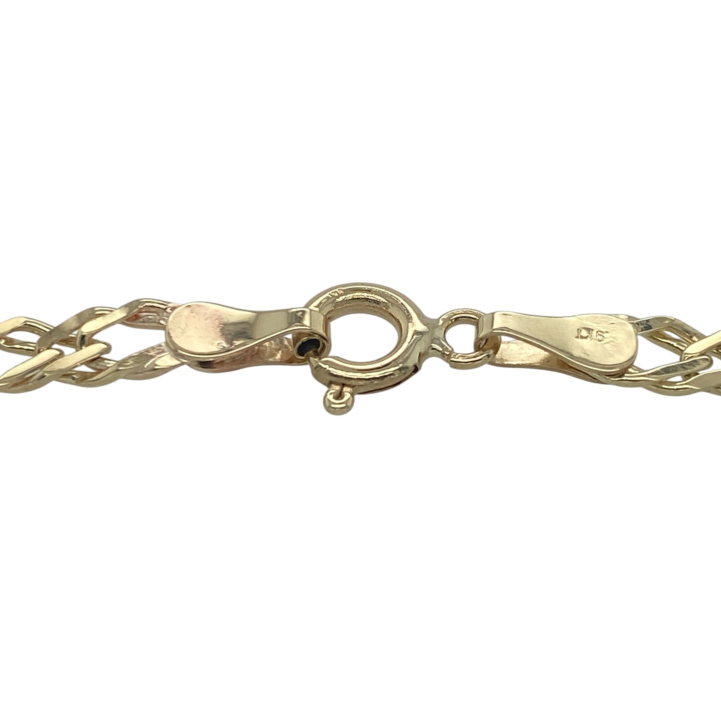 Classic and versatile, this pre-owned 9ct yellow gold double curb bracelet is a timeless piece that combines traditional styling with everyday wearability. Featuring a distinctive double curb link design, this bracelet offers an elegant look with a quality feel.

Design: The bracelet features a classic double curb link pattern, creating a fuller and more substantial appearance than a standard curb chain. The closely interlocking links lie smoothly against the wrist, providing both comfort and style.