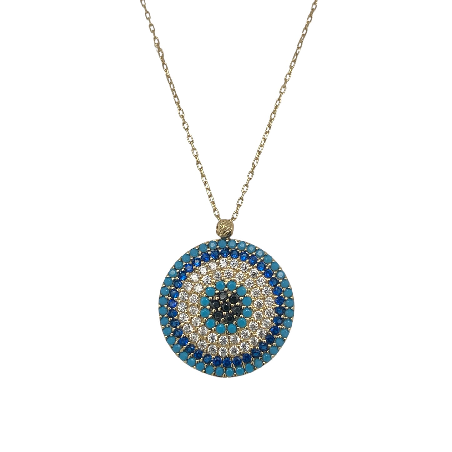9ct Gold Nazar Protective Eye 18" Necklace