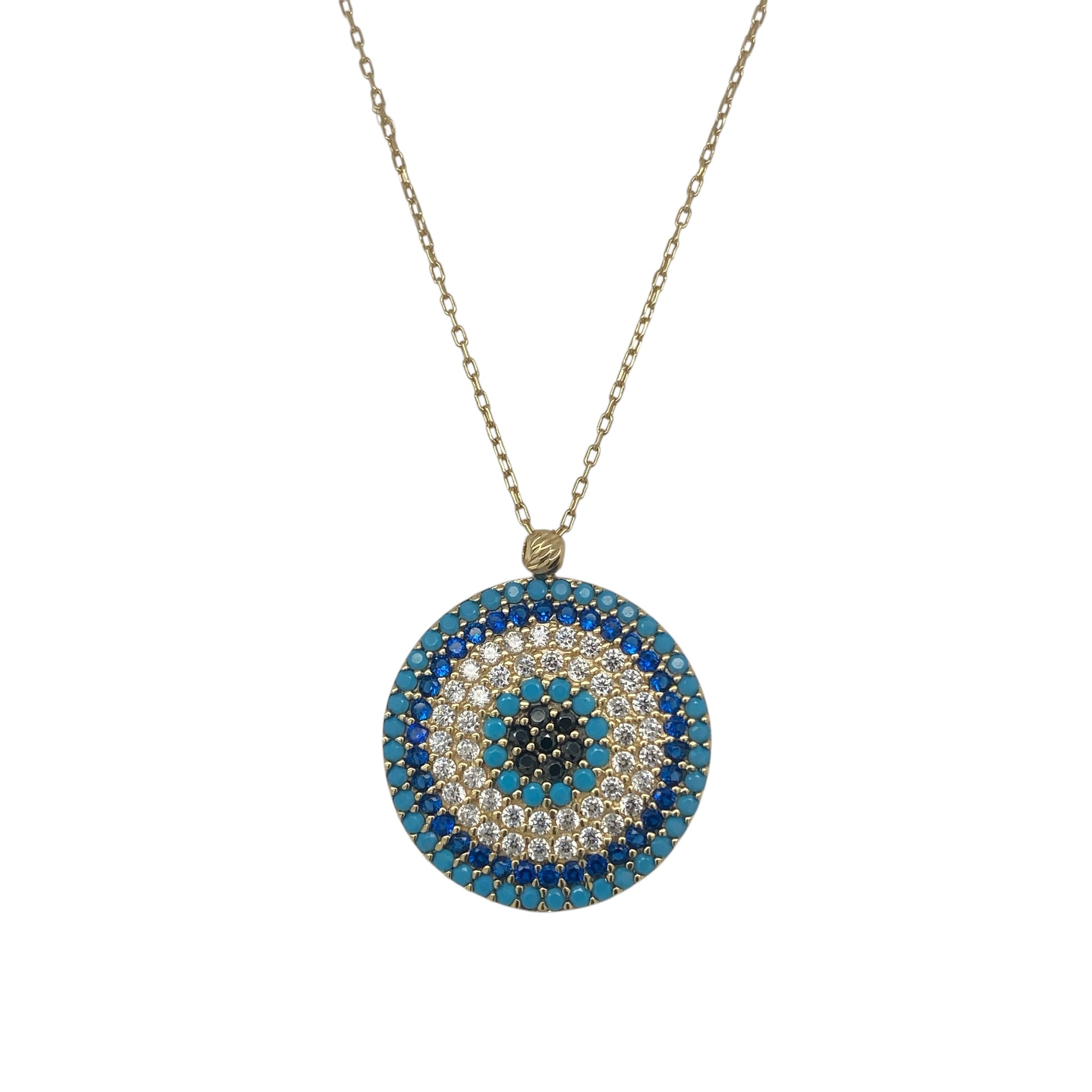 9ct Gold Nazar Protective Eye 18" Necklace