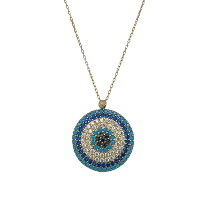 9ct Gold Nazar Protective Eye 18" Necklace