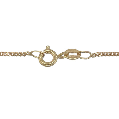Delicate, elegant, and highly versatile, this pre-owned 9ct yellow gold curb chain is a timeless jewellery essential. Its fine profile and classic design make it ideal for wearing alone for a subtle look or pairing with a favourite pendant.

Design: The chain features the traditional curb link pattern, with closely interlocking flattened links that create a smooth and refined appearance. Its delicate proportions give it a graceful and understated elegance suitable for everyday wear.