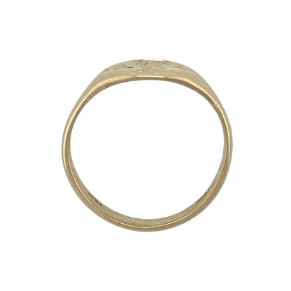 18ct Gold Welsh Three Feathers Oval Signet Ring
