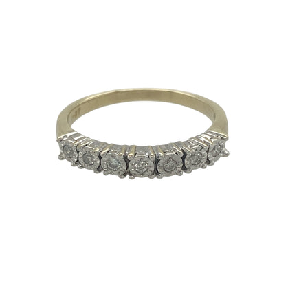 9ct Gold & Diamond Band Ring