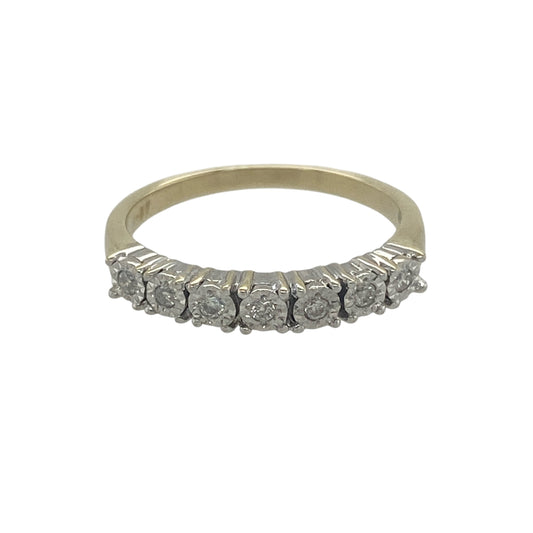 9ct Gold & Diamond Band Ring