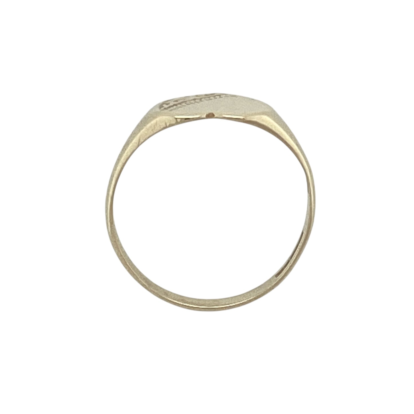 9ct Gold Patterned Heart Signet Ring