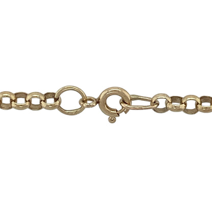 Timeless, substantial, and exceptionally versatile, this pre-owned 9ct yellow gold belcher chain is a classic jewellery staple. Featuring traditional rounded links, a longer 20-inch length, and an impressive weight, it is perfect for wearing alone as a statement piece or paired with a favourite pendant.

Design: The chain features the classic belcher link pattern, crafted from evenly sized rounded links that create a smooth, balanced, and timeless appearance.