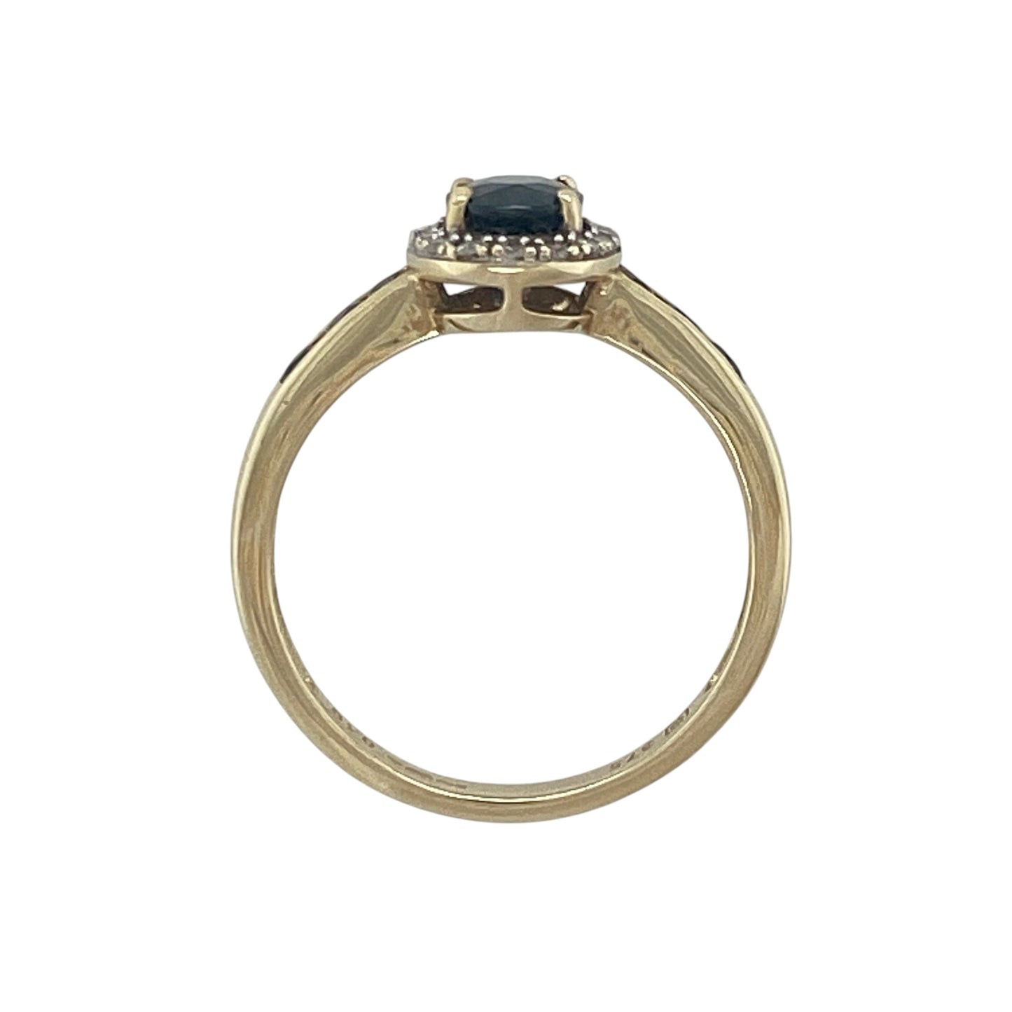 9ct Gold Diamond & Sapphire Cluster Ring