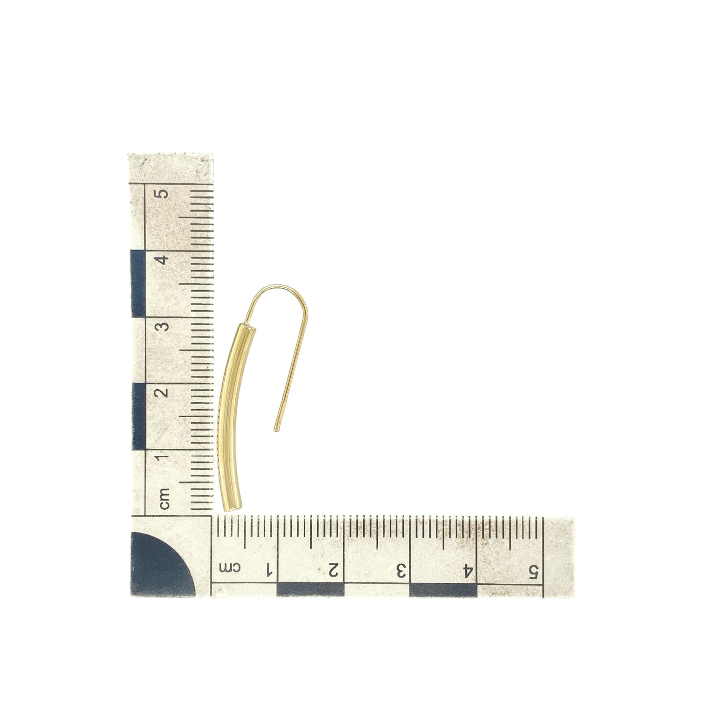 9ct Gold Bar Drop Earrings