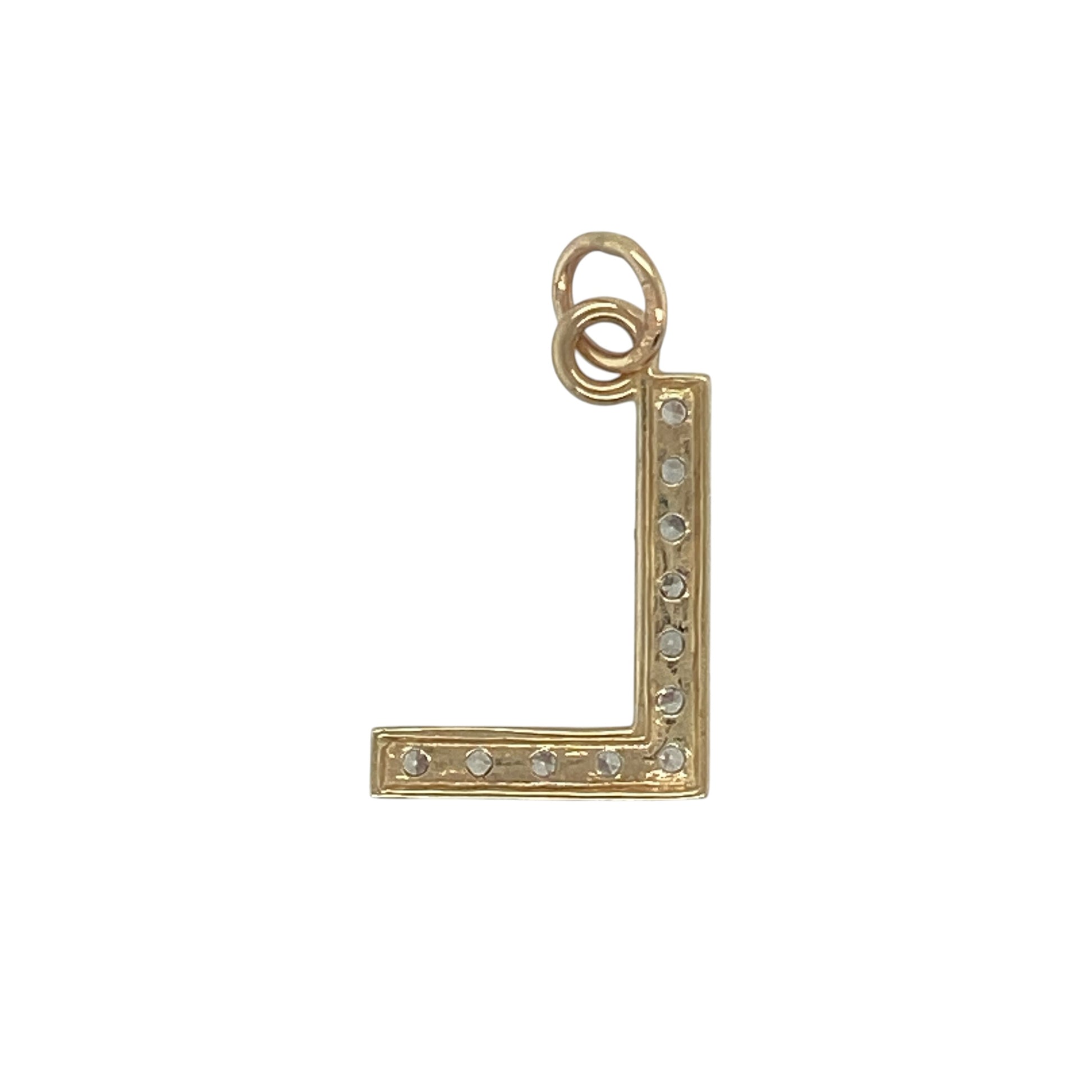 Personal and elegant, this pre-owned 9ct yellow and white gold cubic zirconia 'L' initial pendant is a beautiful way to celebrate a loved one, commemorate a special name, or simply wear your own initial in timeless style. The contrasting two-tone gold and sparkling cubic zirconia create a sophisticated and eye-catching finish.

Design: The pendant is crafted in the shape of the letter 'L', making it a meaningful and stylish piece of personalised jewellery.