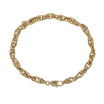 9ct Gold 7.5" Prince of Wales Bracelet