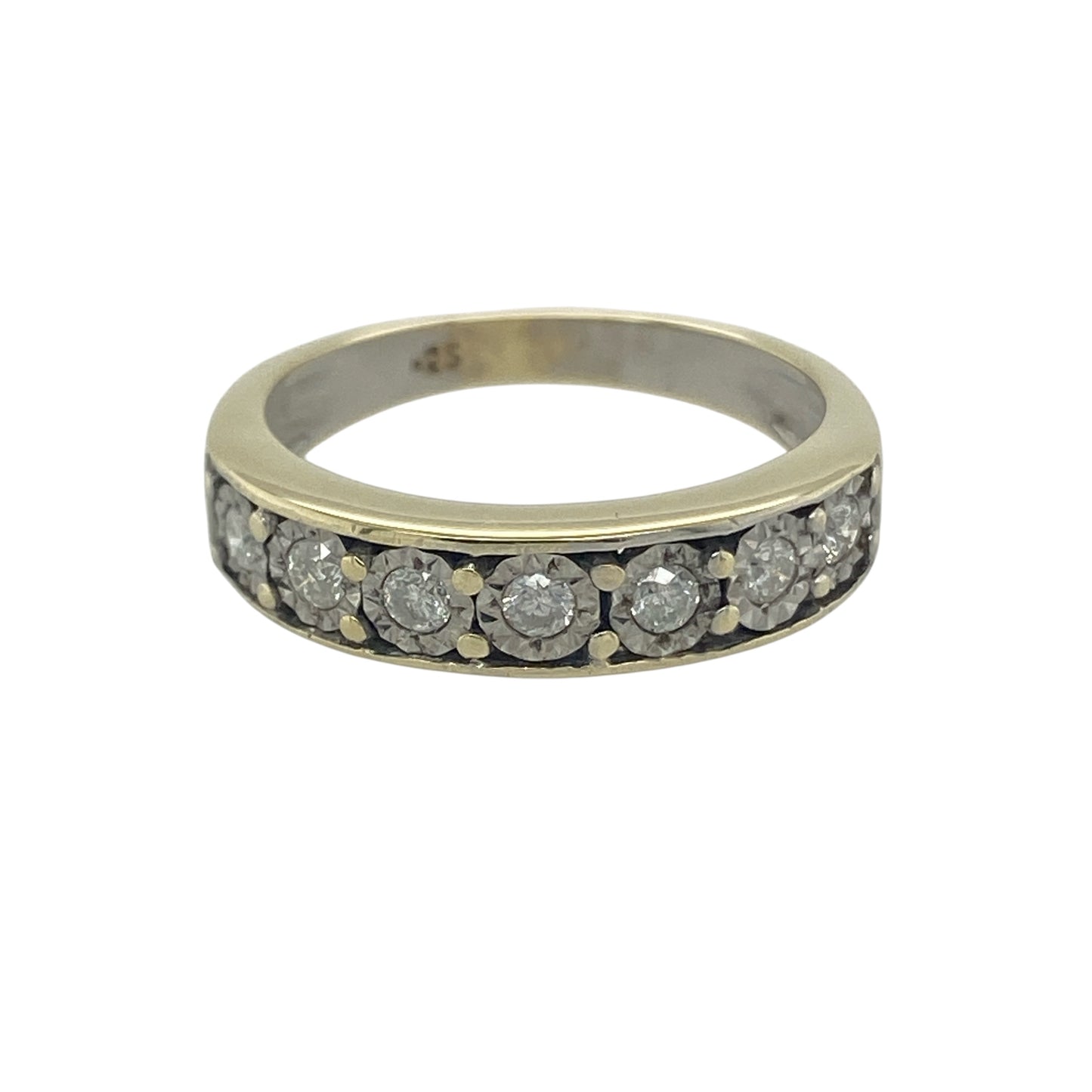 9ct Gold & Diamond Band Ring
