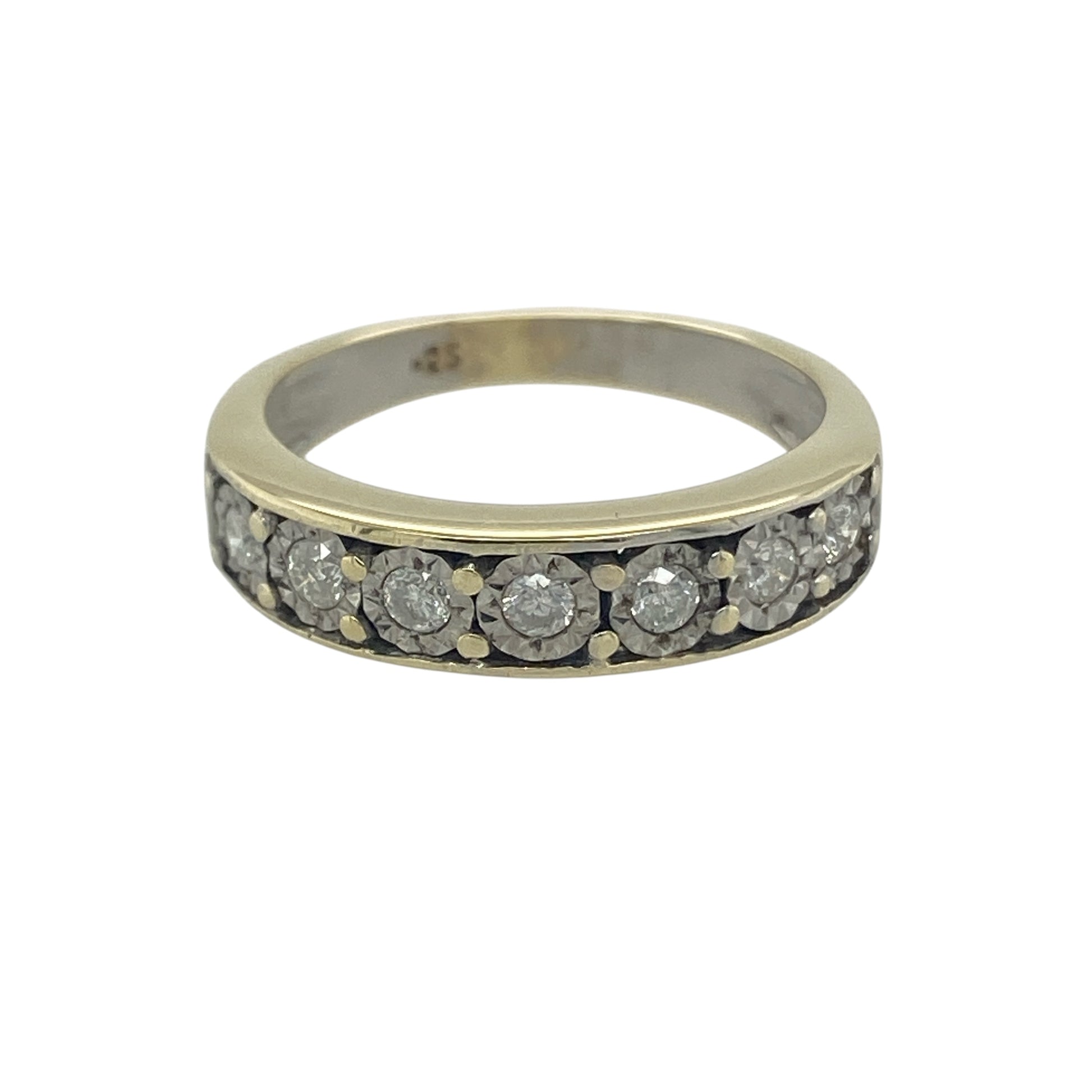 9ct Gold & Diamond Band Ring