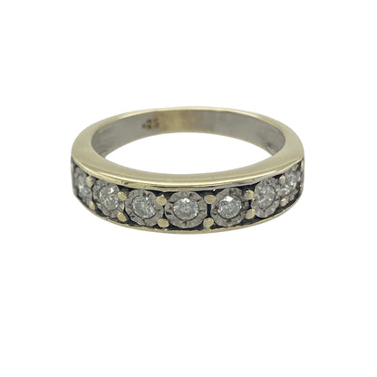 9ct Gold & Diamond Band Ring