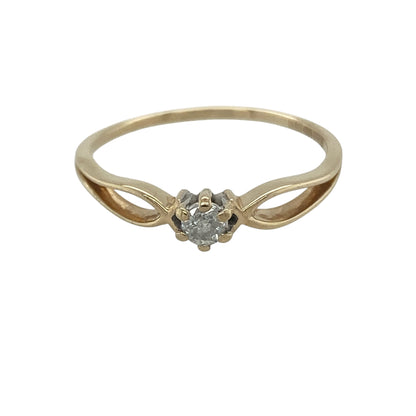 9ct Gold & Diamond Solitaire Ring