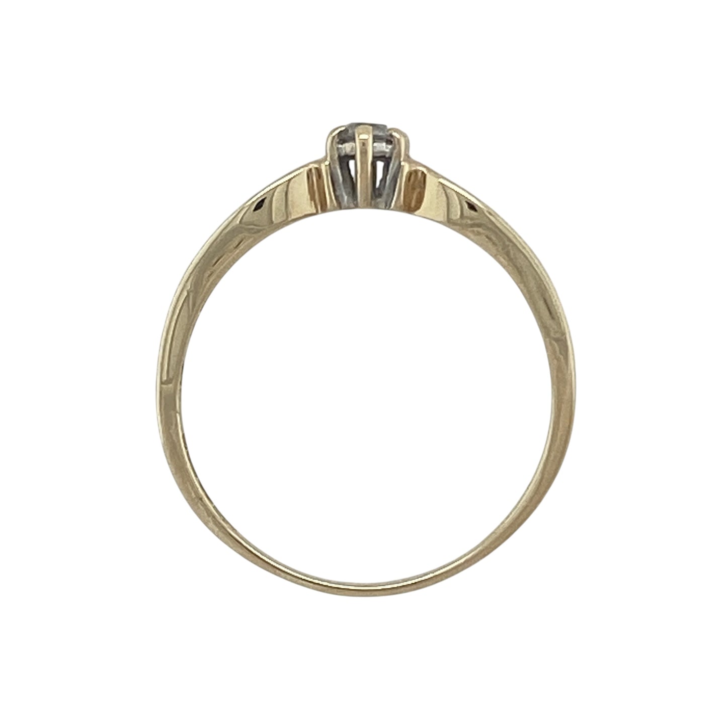 9ct Gold & Diamond Solitaire Ring
