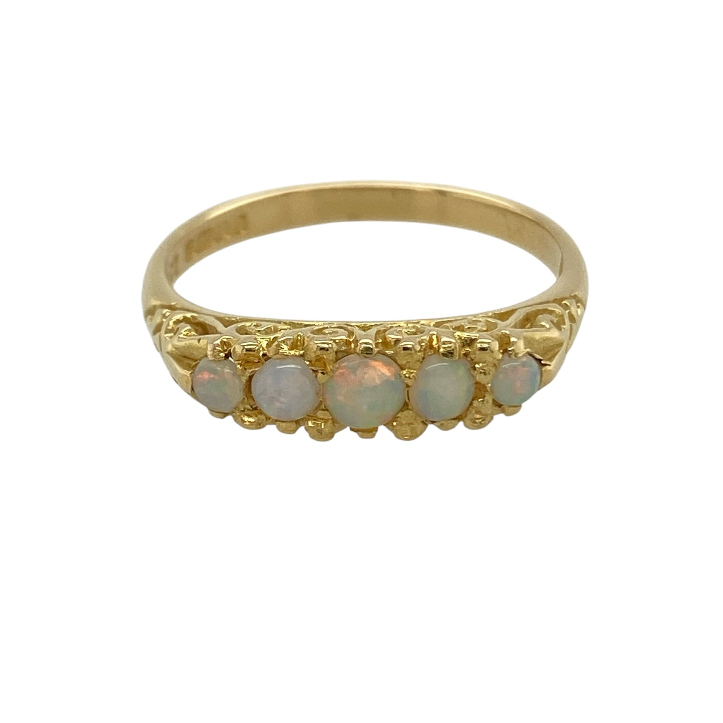18ct Gold & Opal Band Ring