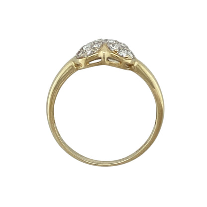 9ct Gold & Cubic Zirconia Heart Ring