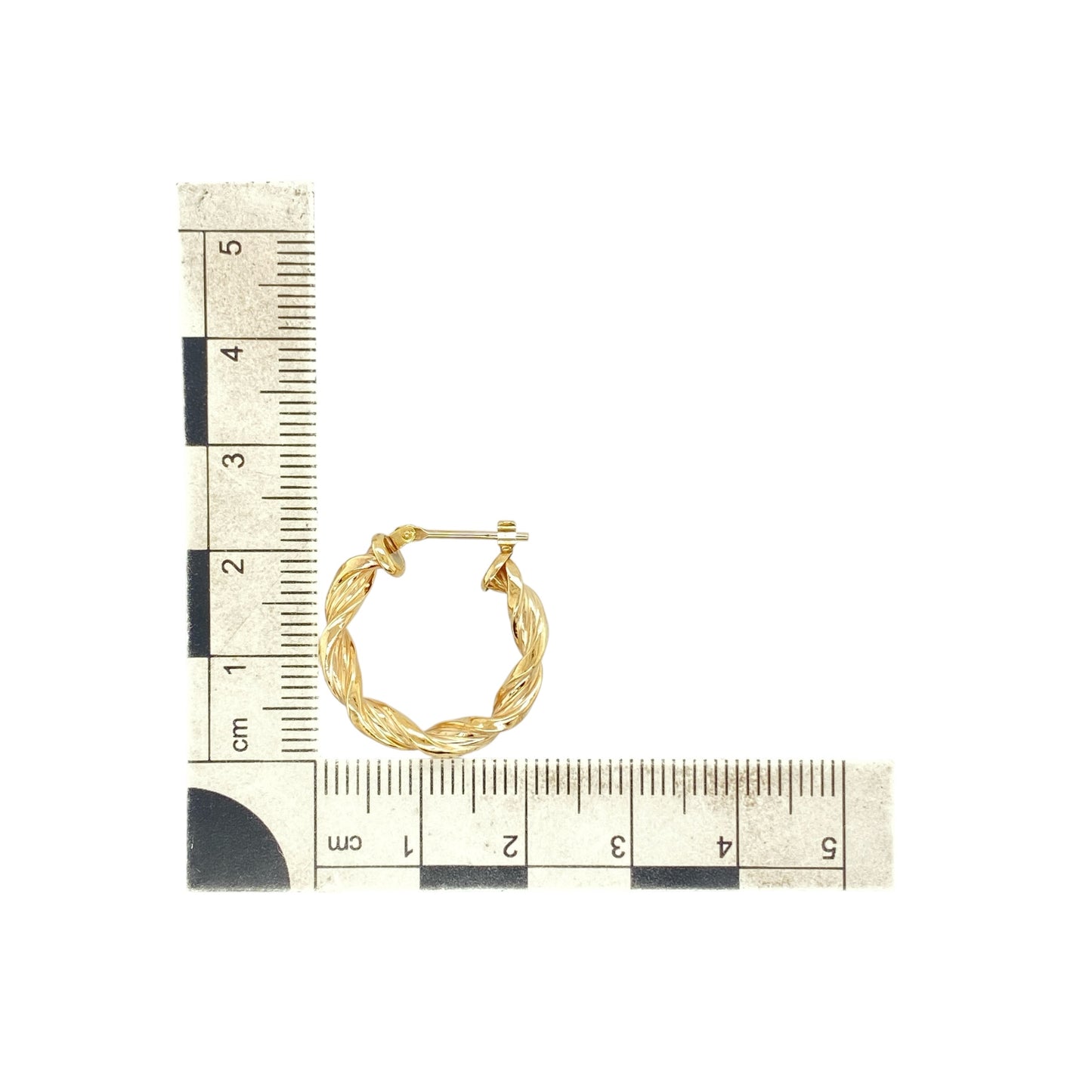 9ct Gold Twisted Hoop Creole Earrings