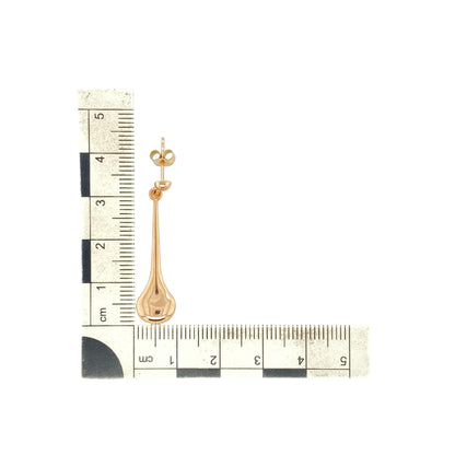 9ct Gold Teardrop Drop Earrings