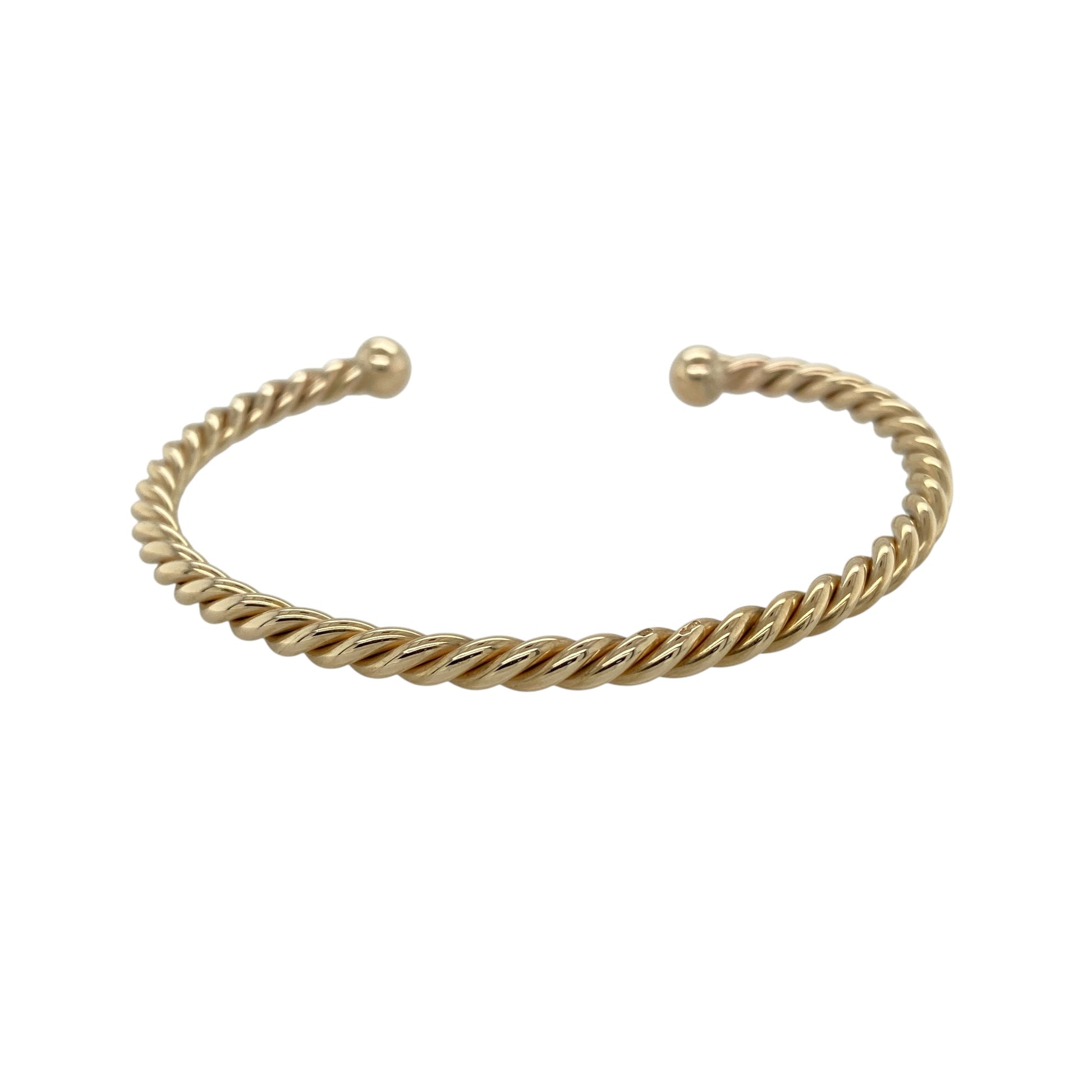 9ct Gold Twisted Torque Bangle
