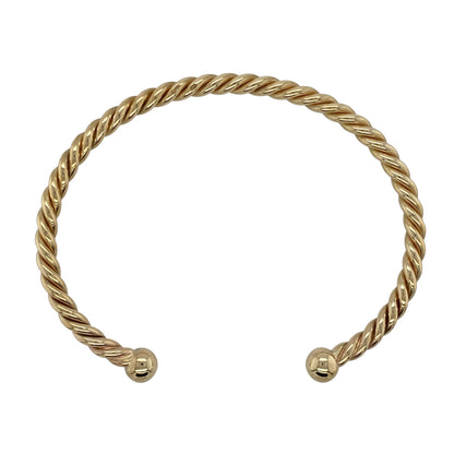 9ct Gold Twisted Torque Bangle