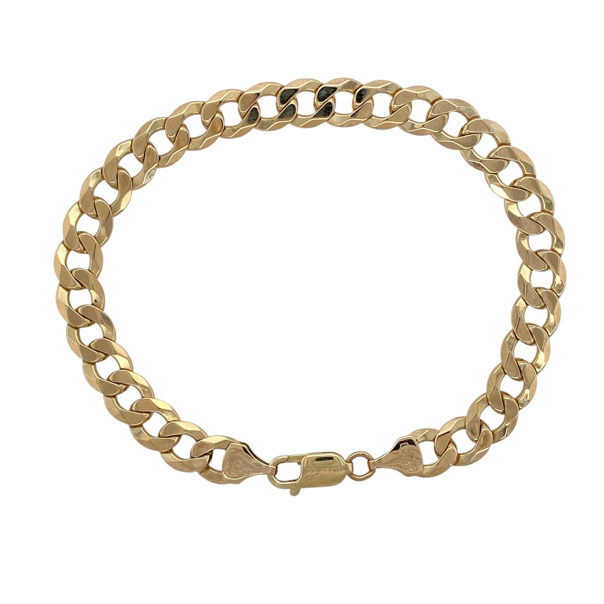 9ct Gold 8" Curb Bracelet