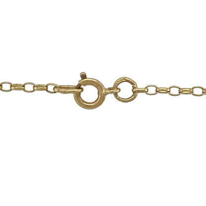 9ct Gold Swirl Square 16" Necklace