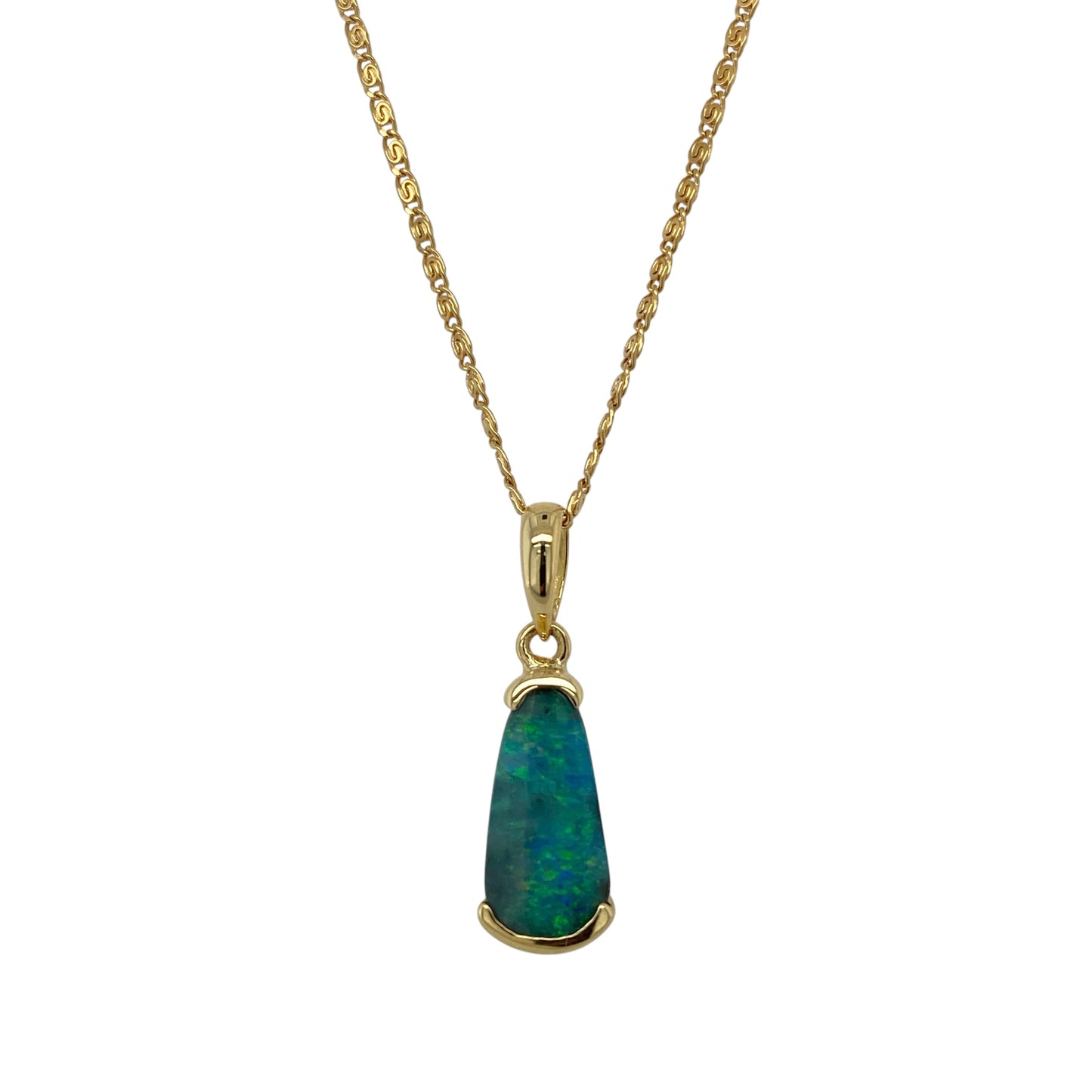 18ct Gold & Opalique 19" Necklace